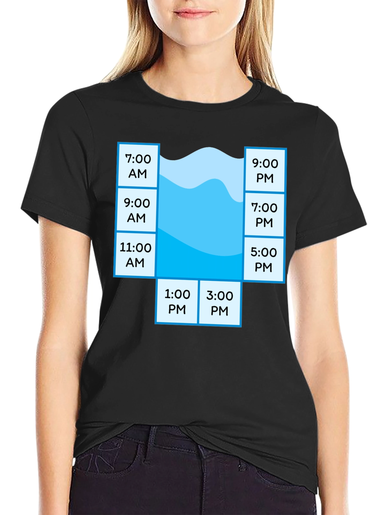 Pool Schedule T-Shirt - Funny Swim Time Planner Tee