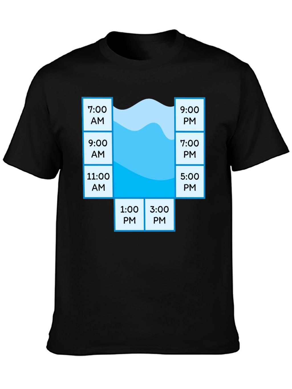 Pool Schedule T-Shirt - Funny Swim Time Planner Tee
