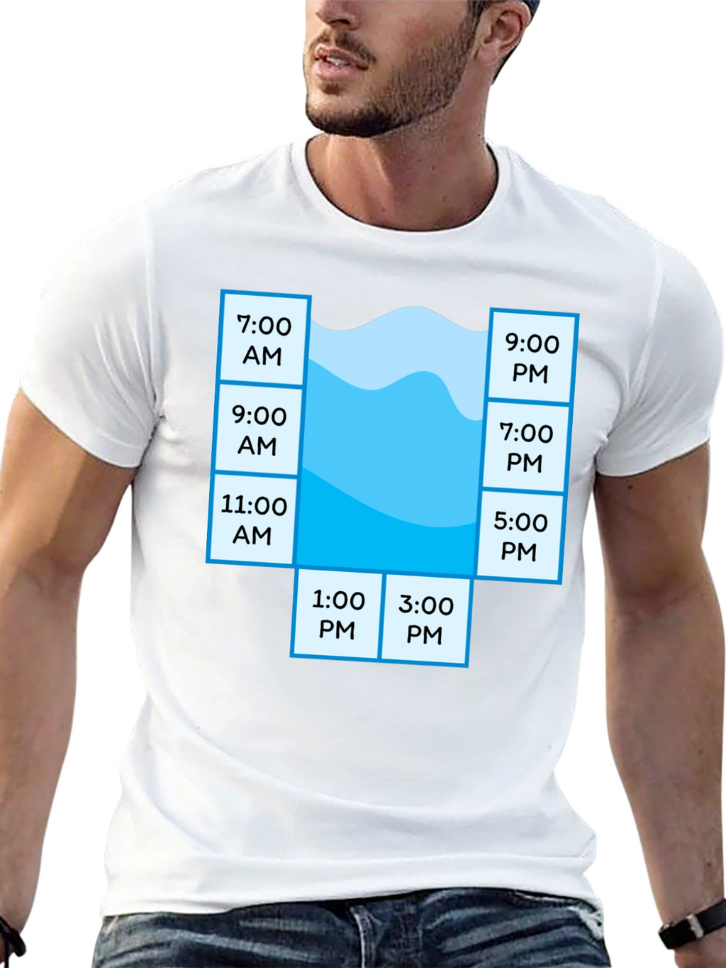 Pool Schedule T-Shirt - Funny Swim Time Planner Tee