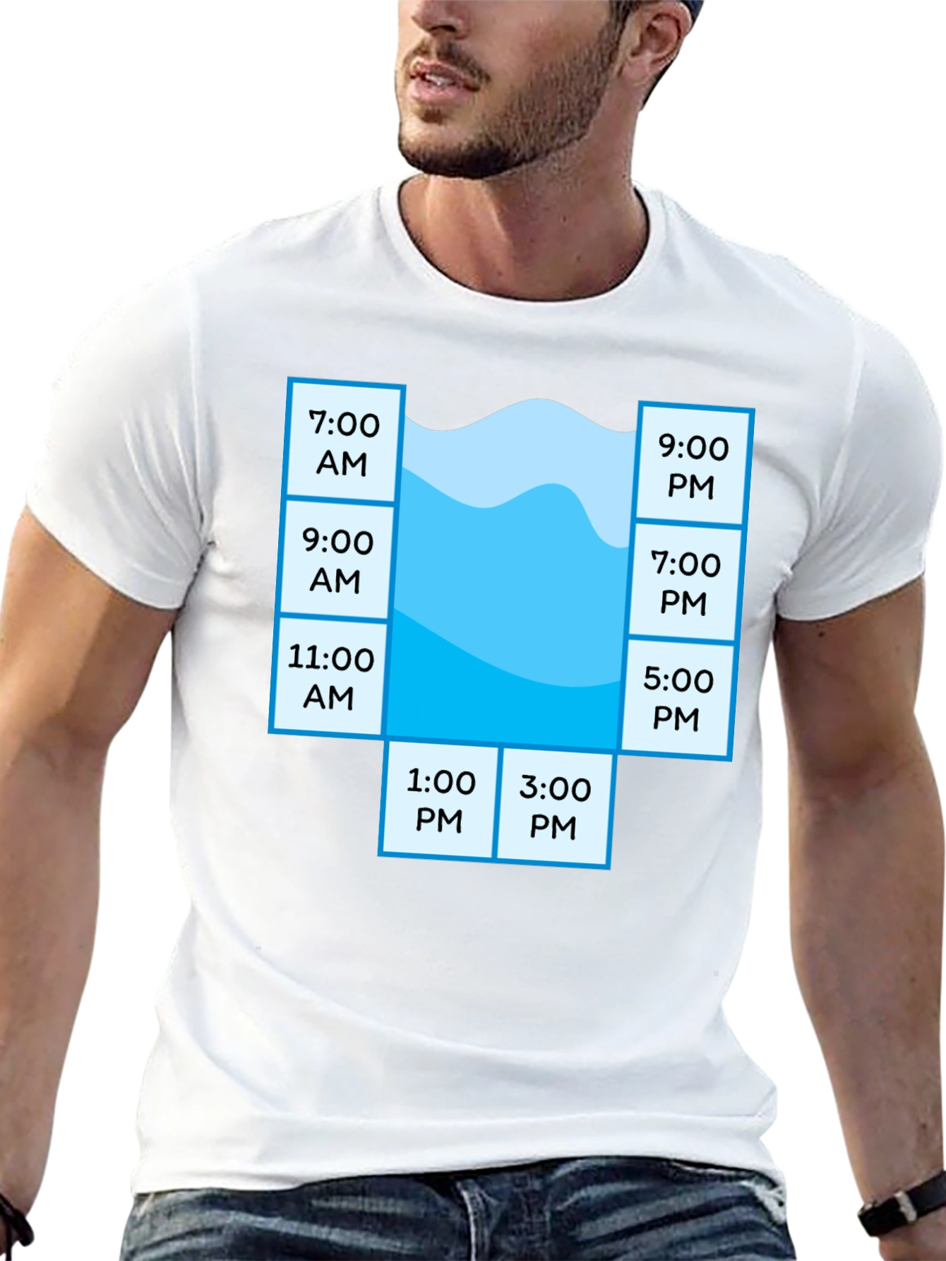 Pool Schedule T-Shirt - Funny Swim Time Planner Tee