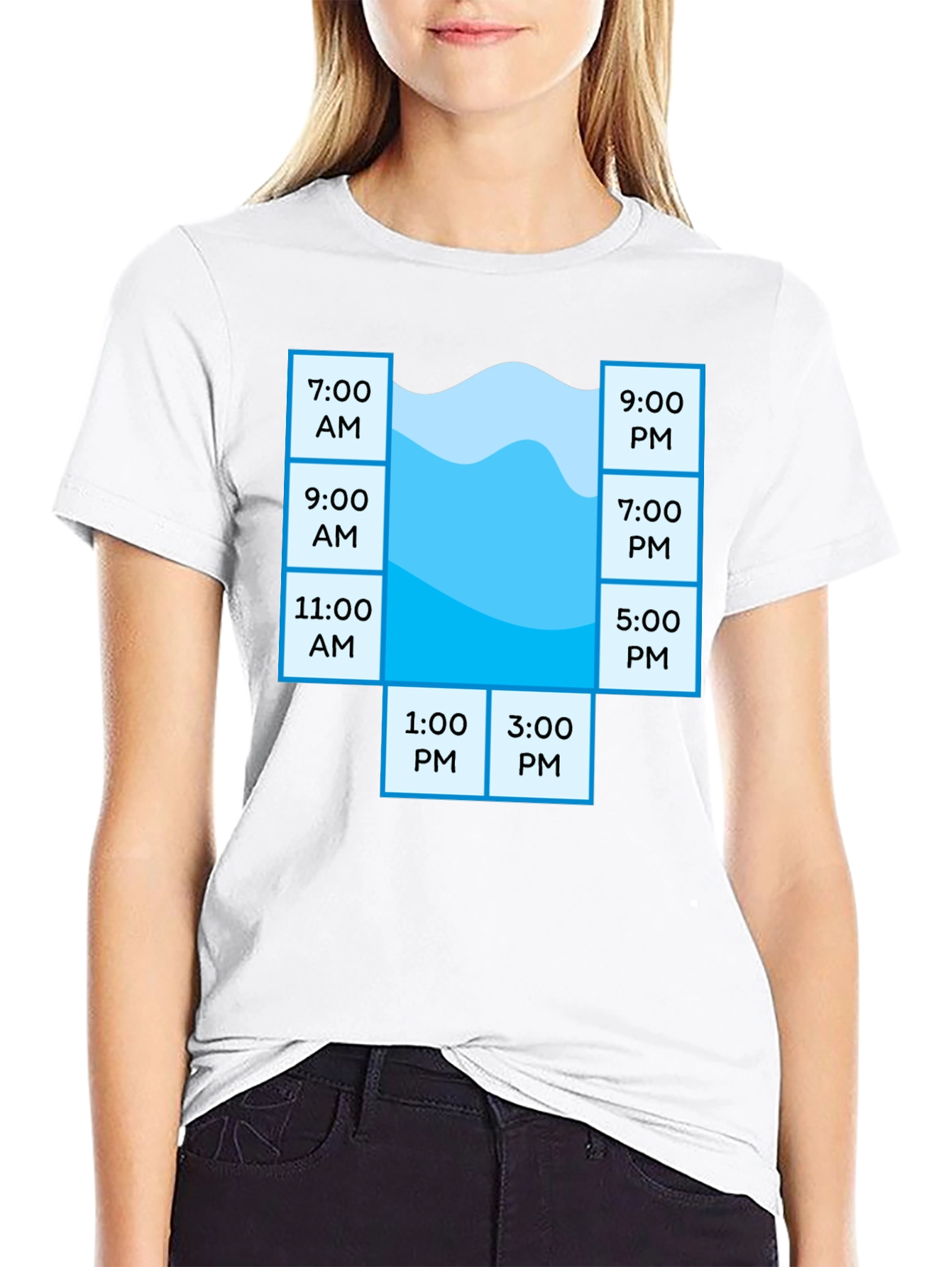 Pool Schedule T-Shirt - Funny Swim Time Planner Tee