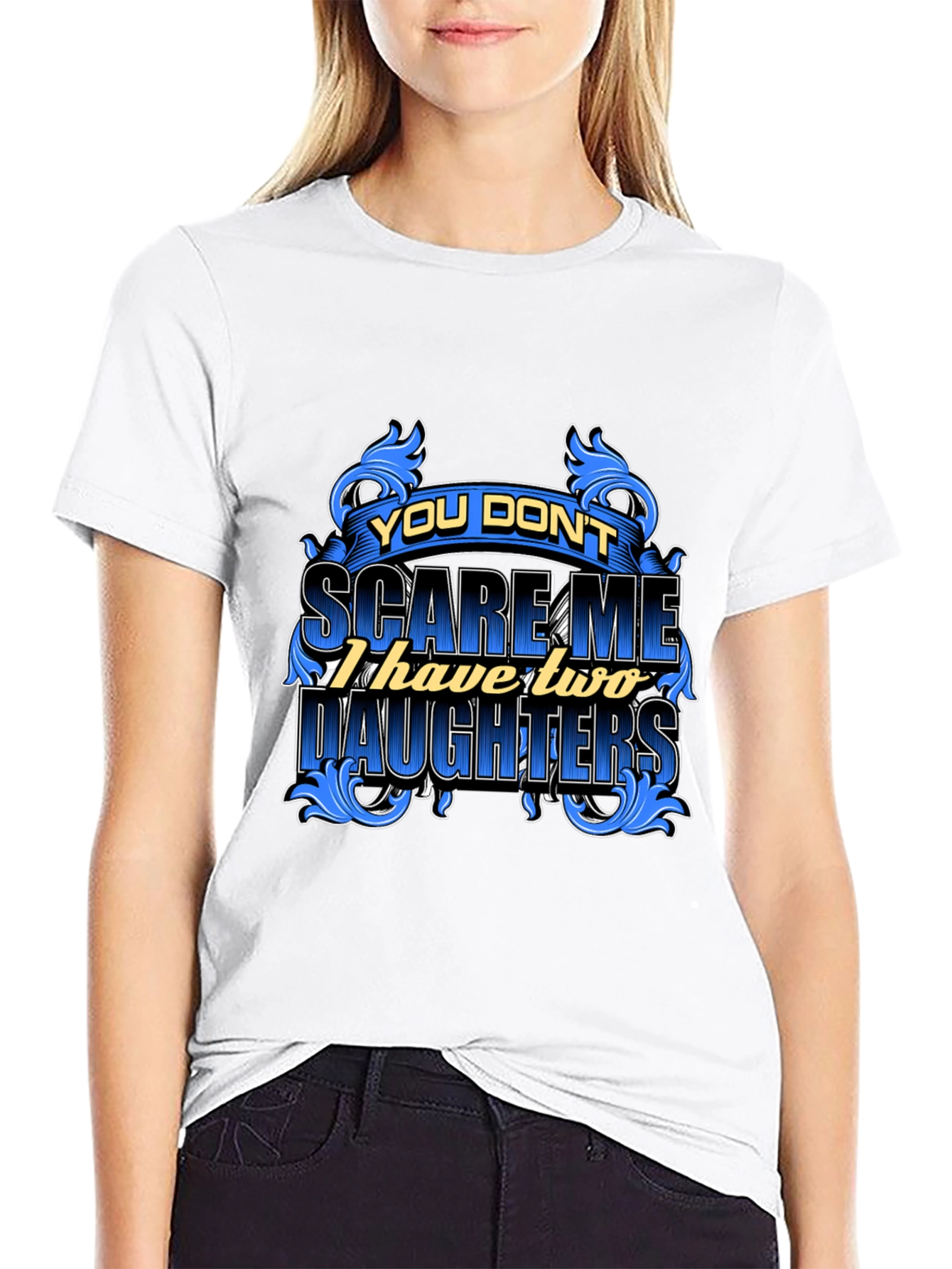Dad Two Daughters Graphic Tee