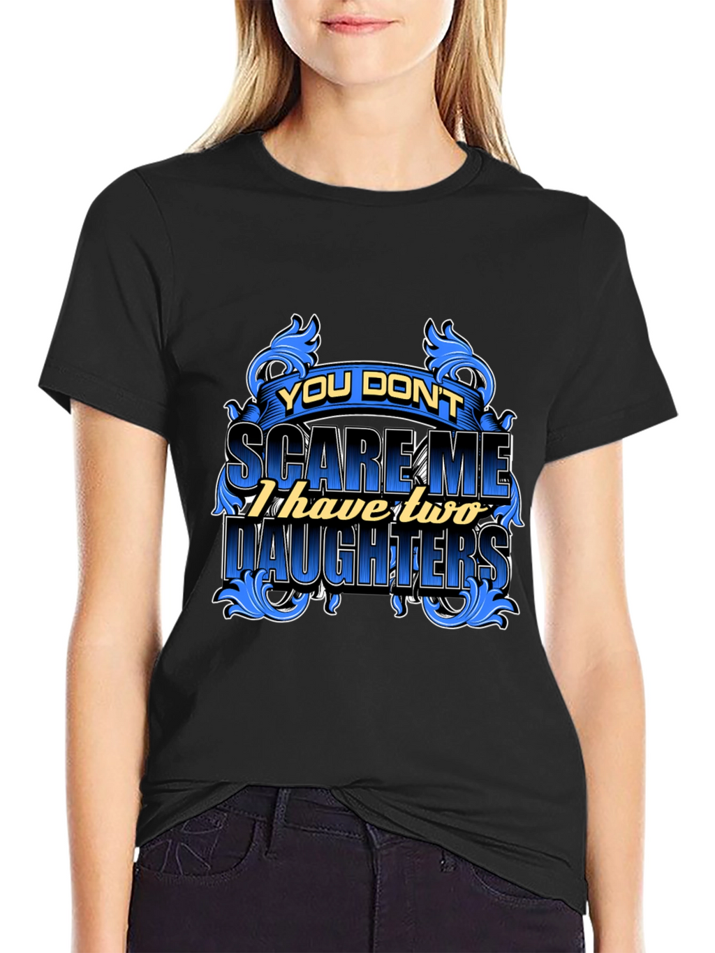 Dad Two Daughters Graphic Tee