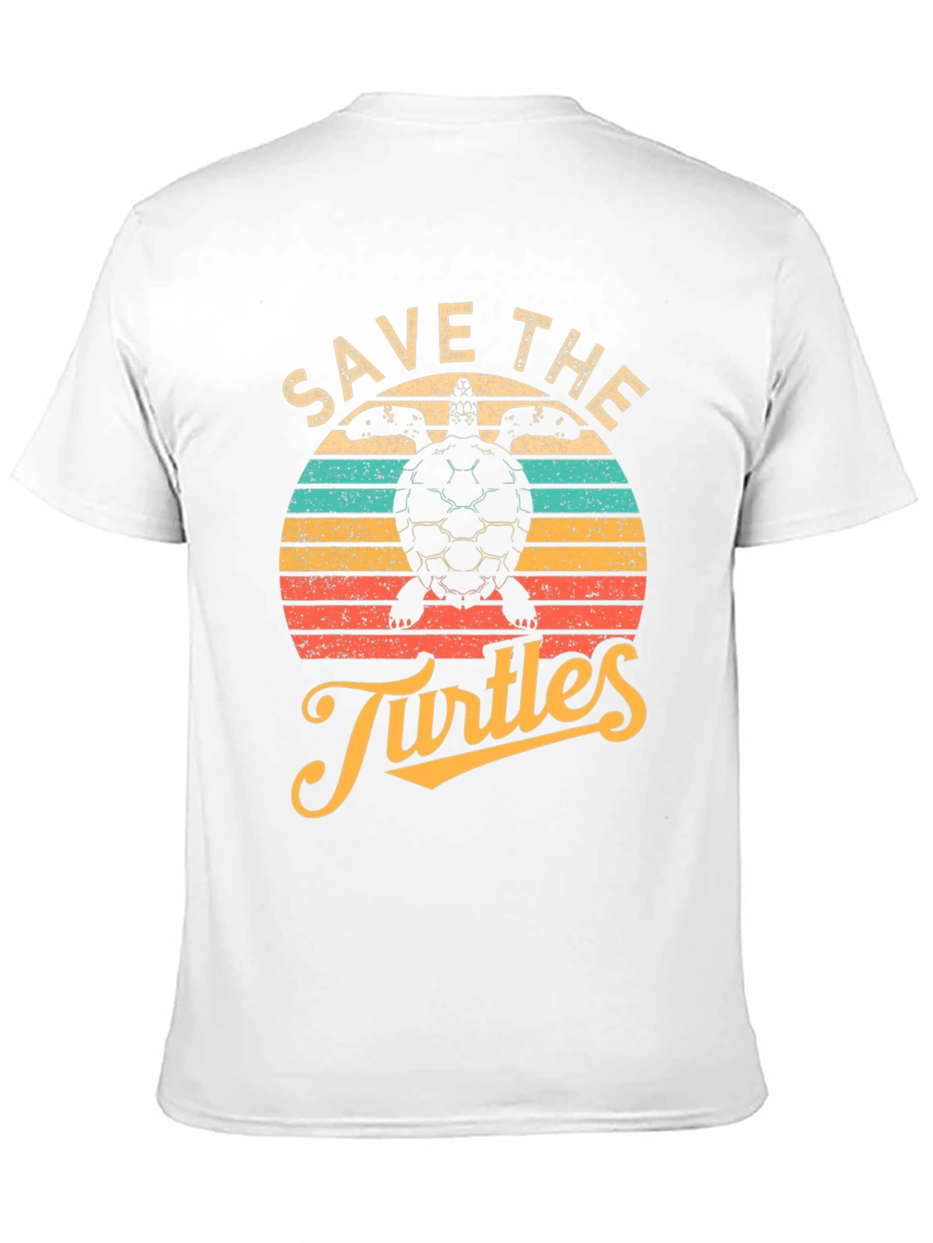 Save the Turtles Black Graphic T-Shirt