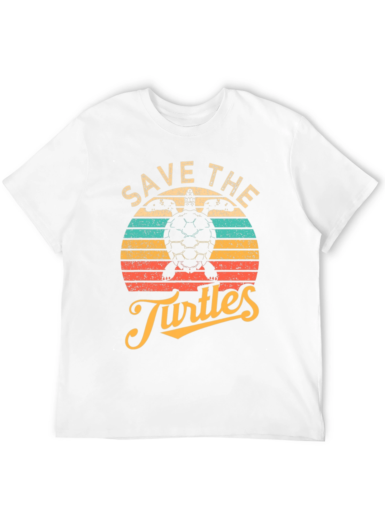 Save the Turtles Black Graphic T-Shirt
