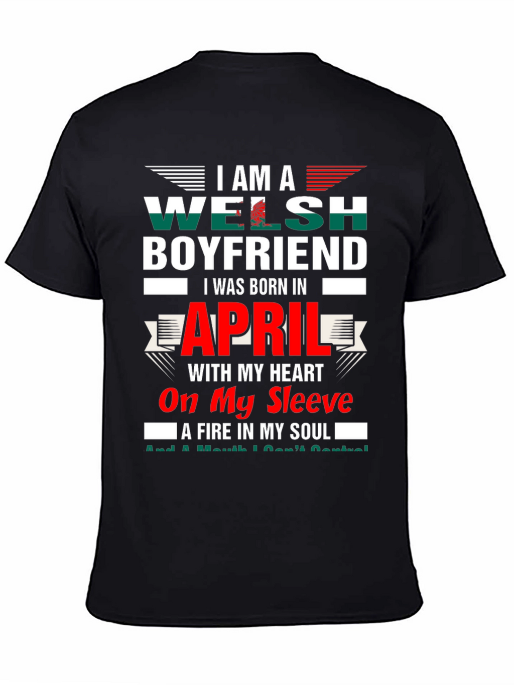 Welsh Boyfriend April Birthday T-Shirt