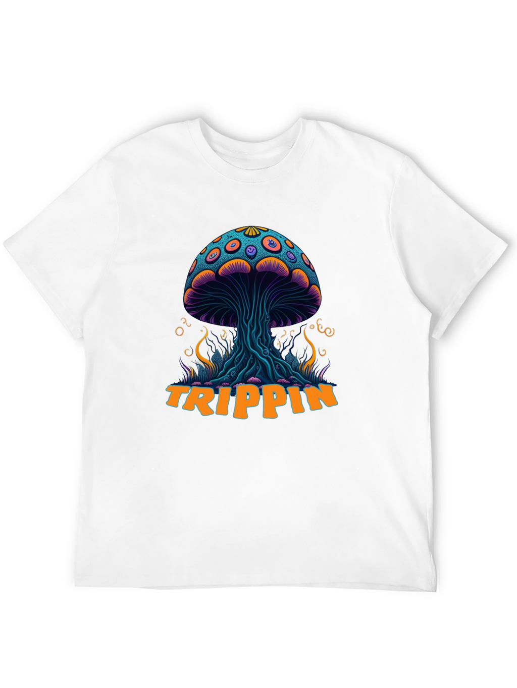 Trippin Mushroom Graphic T-Shirt - Psychedelic Style