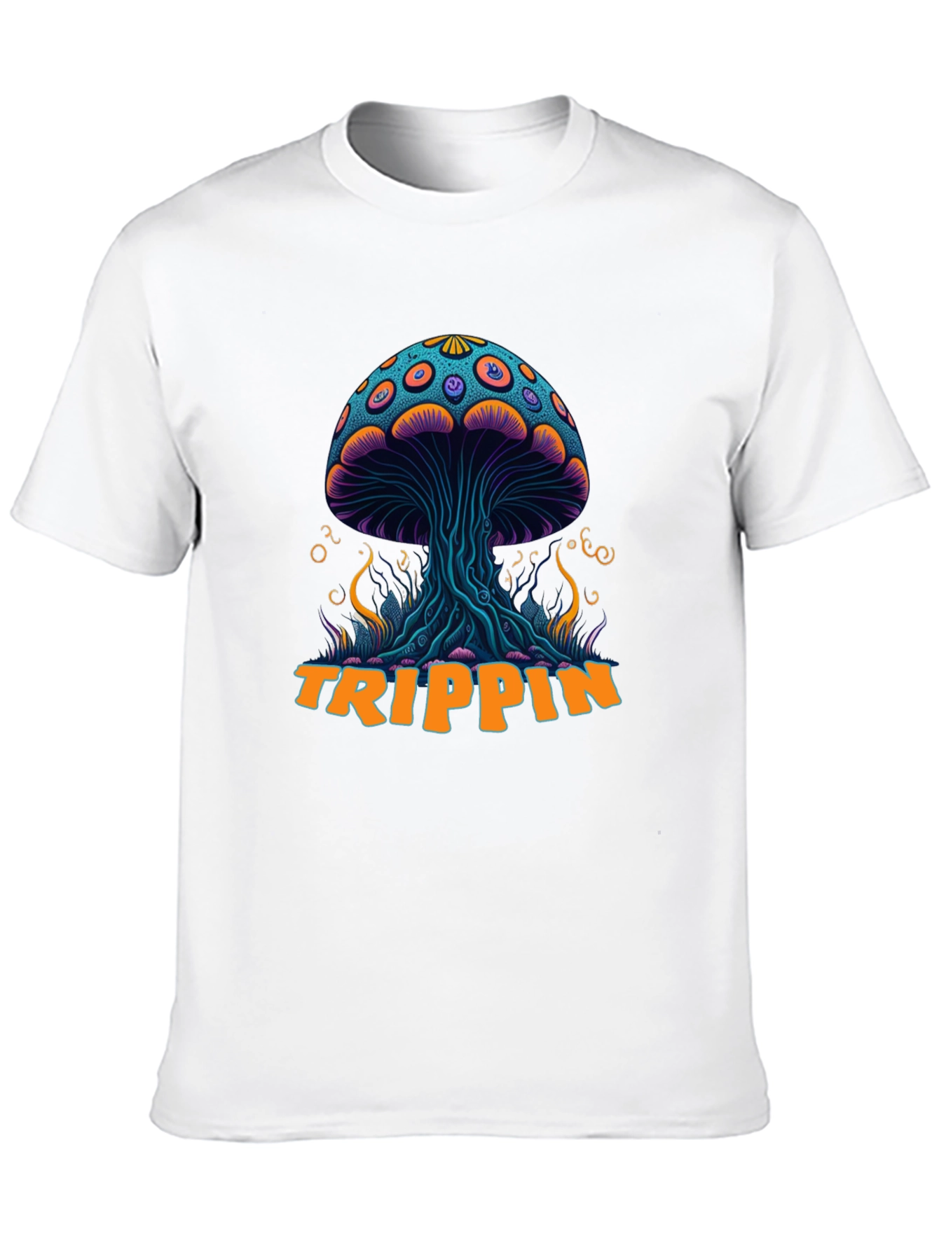 Trippin Mushroom Graphic T-Shirt - Psychedelic Style