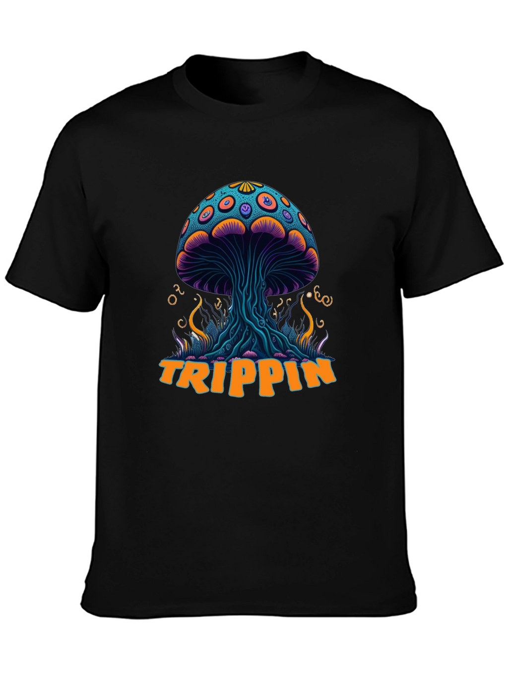 Trippin Mushroom Graphic T-Shirt - Psychedelic Style