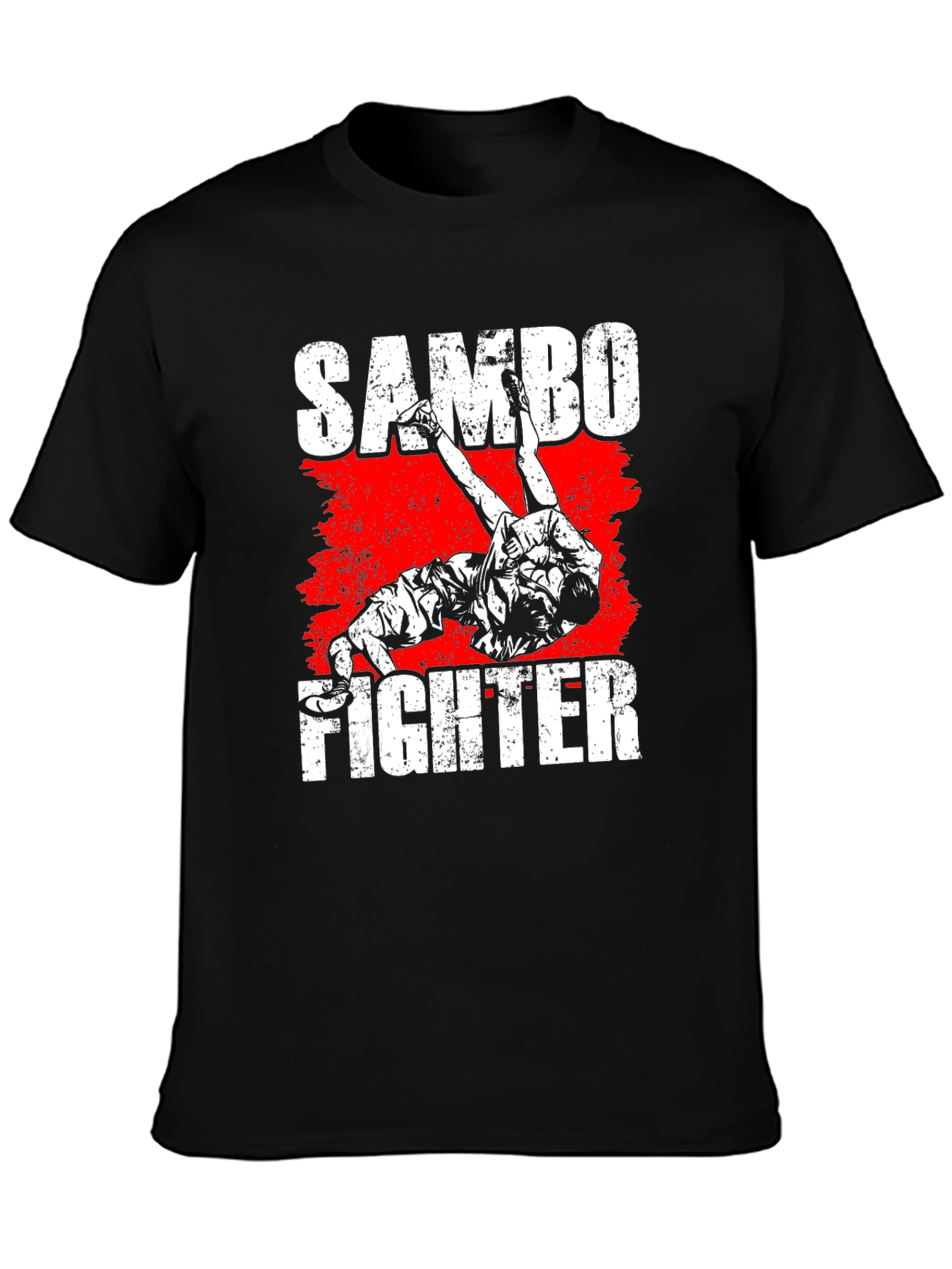 Sambo Fighter Graphic T-Shirt - Black