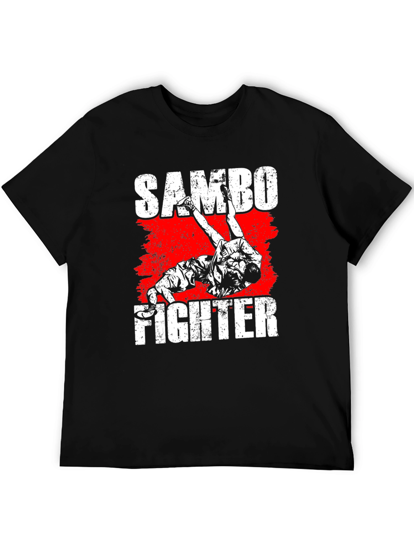 Sambo Fighter Graphic T-Shirt - Black