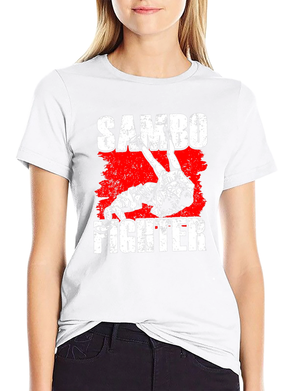 Sambo Fighter Graphic T-Shirt - Black