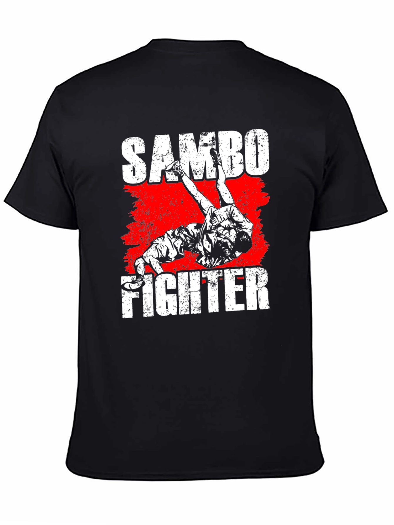 Sambo Fighter Graphic T-Shirt - Black