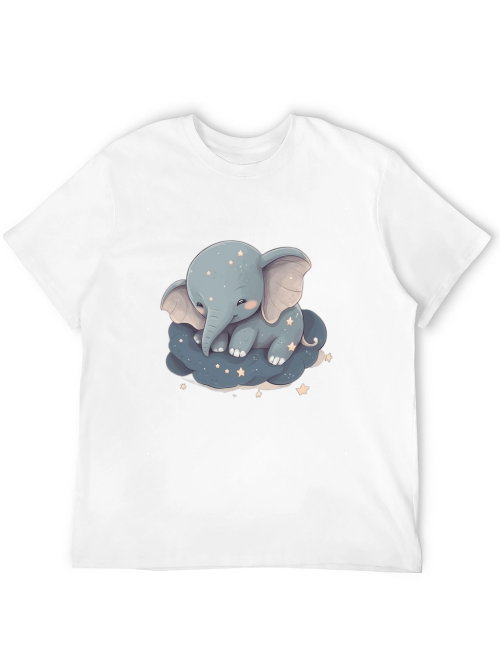 Cute Elephant On Cloud Graphic Tee