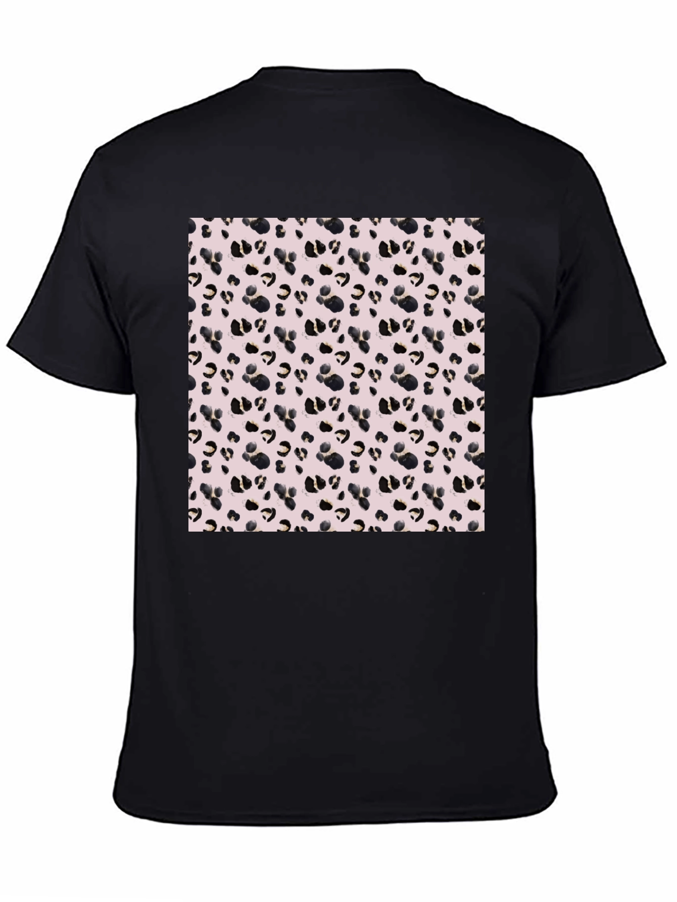 Leopard Print Black Tee