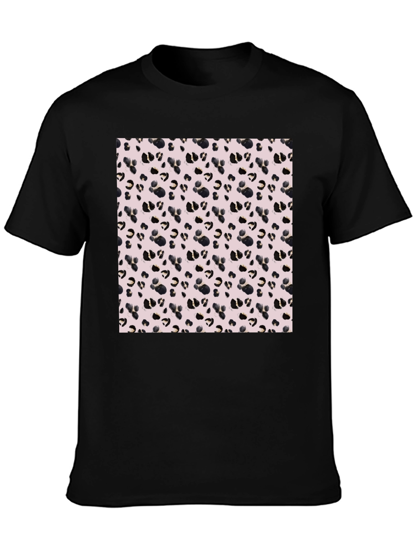 Leopard Print Black Tee