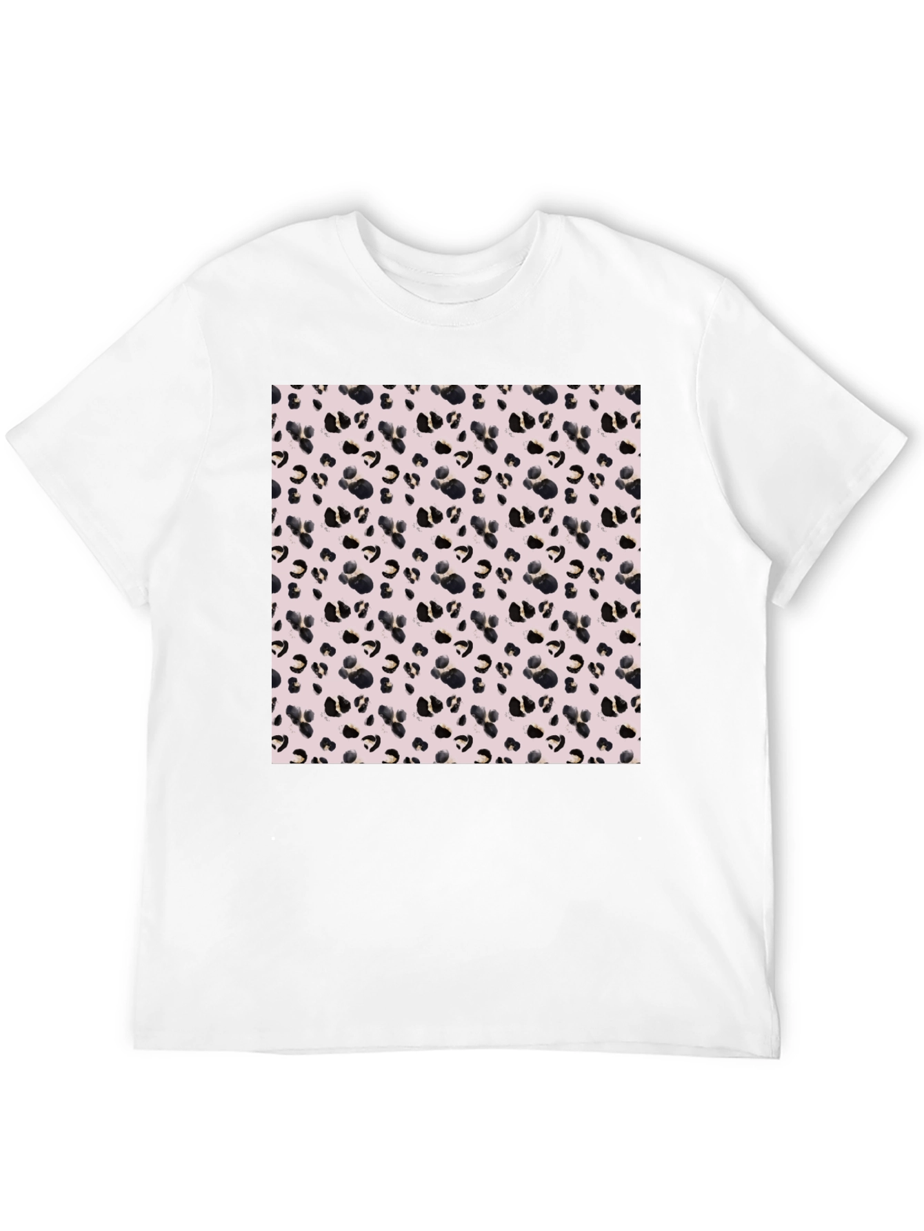 Leopard Print Black Tee