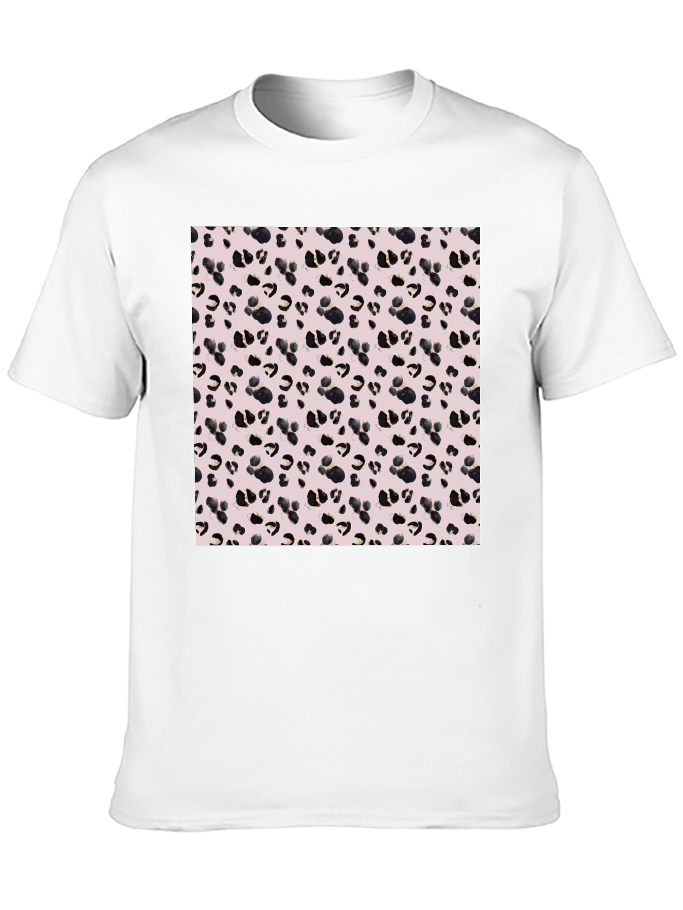 Leopard Print Black Tee
