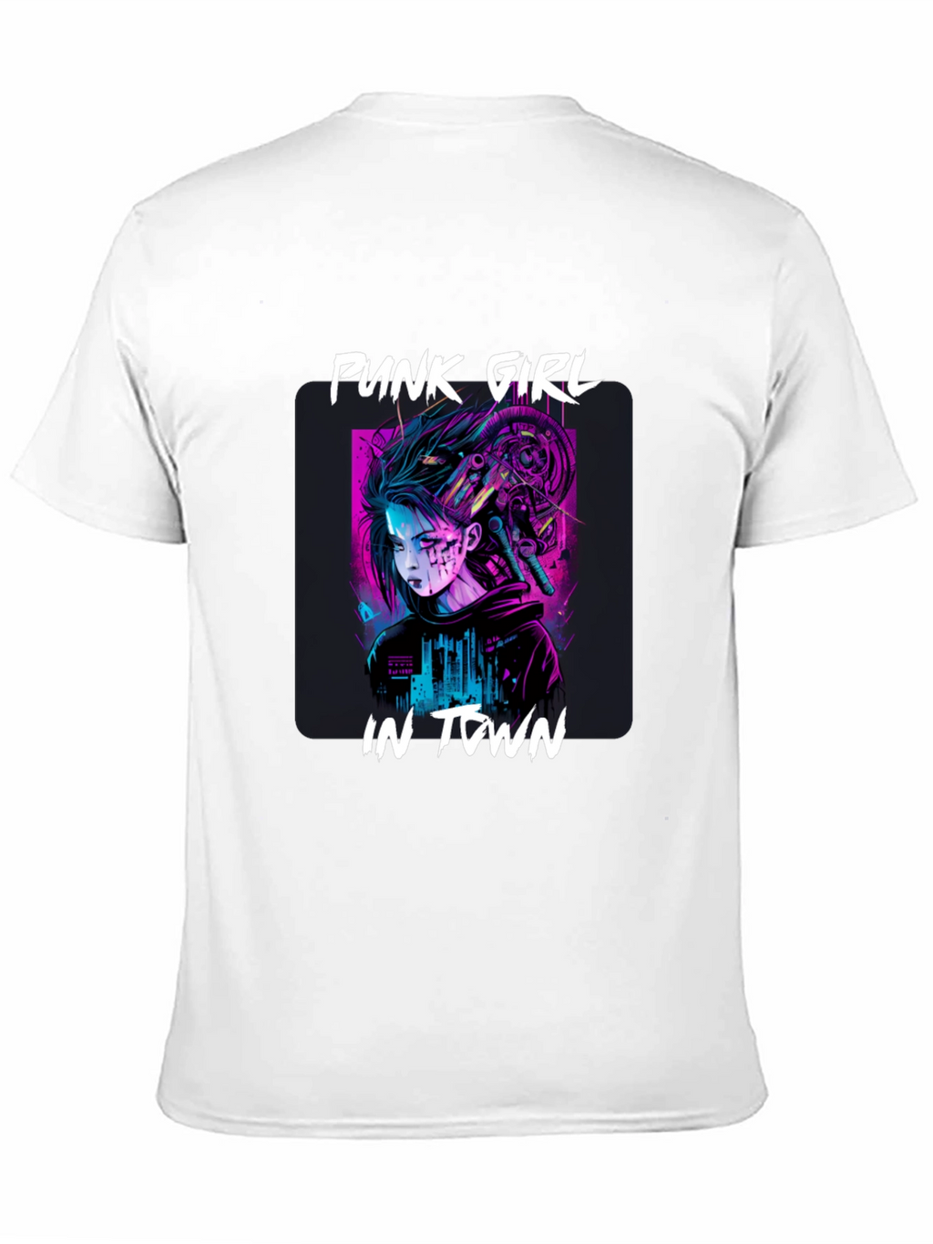 Punk Girl in Town Black T-Shirt