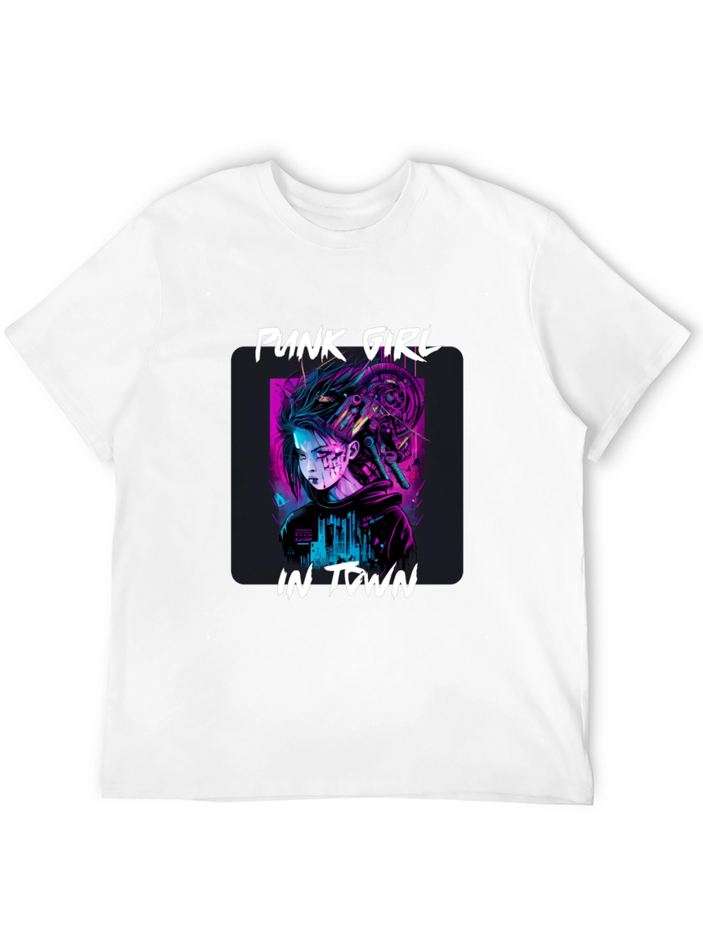 Punk Girl in Town Black T-Shirt