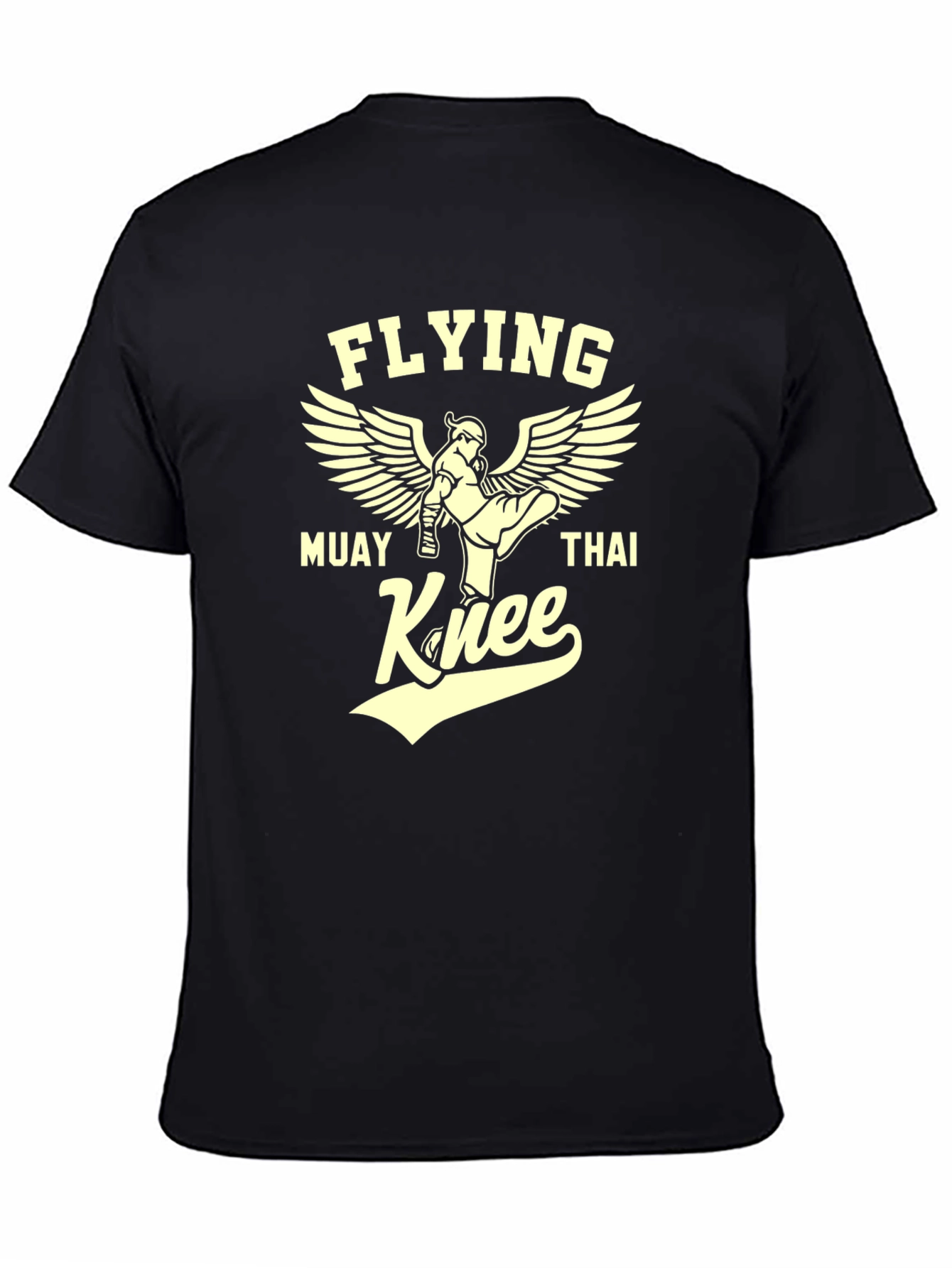Flying Muay Thai Knee Graphic T-Shirt - Martial Arts Tee