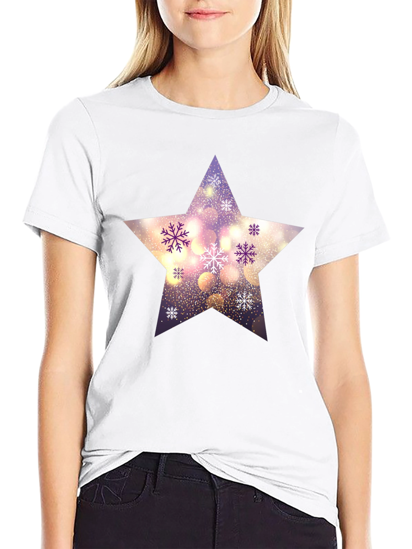 Festive Star Snowflake Graphic Tee