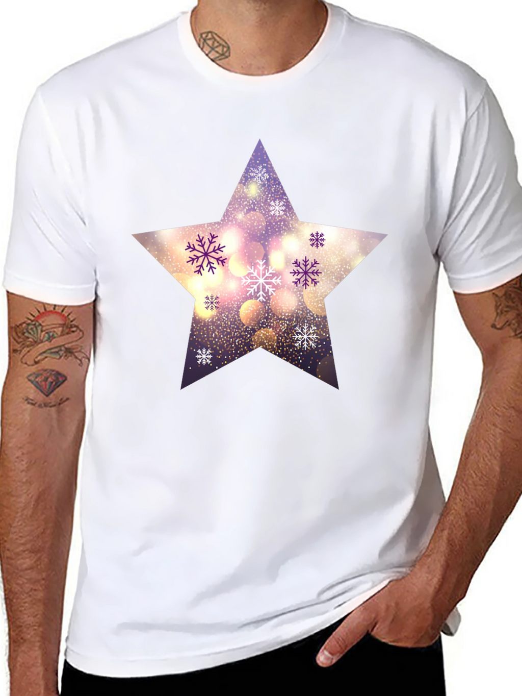 Festive Star Snowflake Graphic Tee