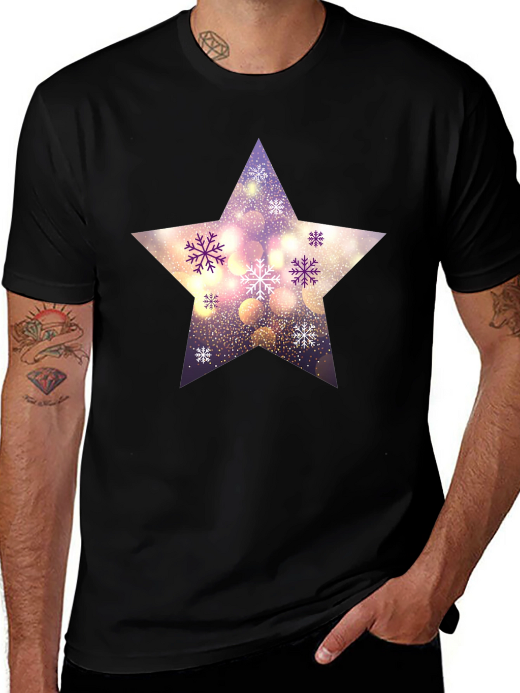 Festive Star Snowflake Graphic Tee