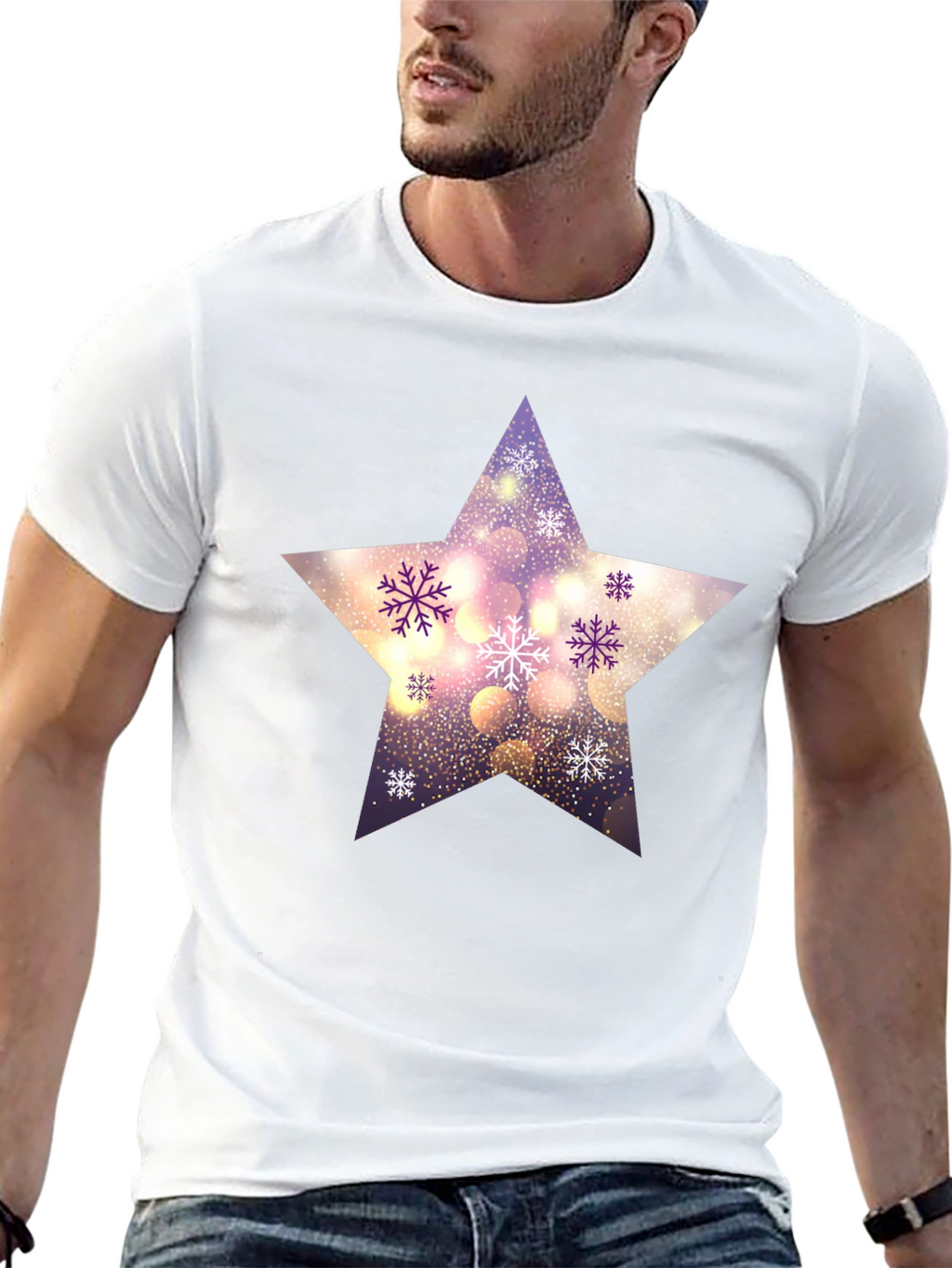 Festive Star Snowflake Graphic Tee