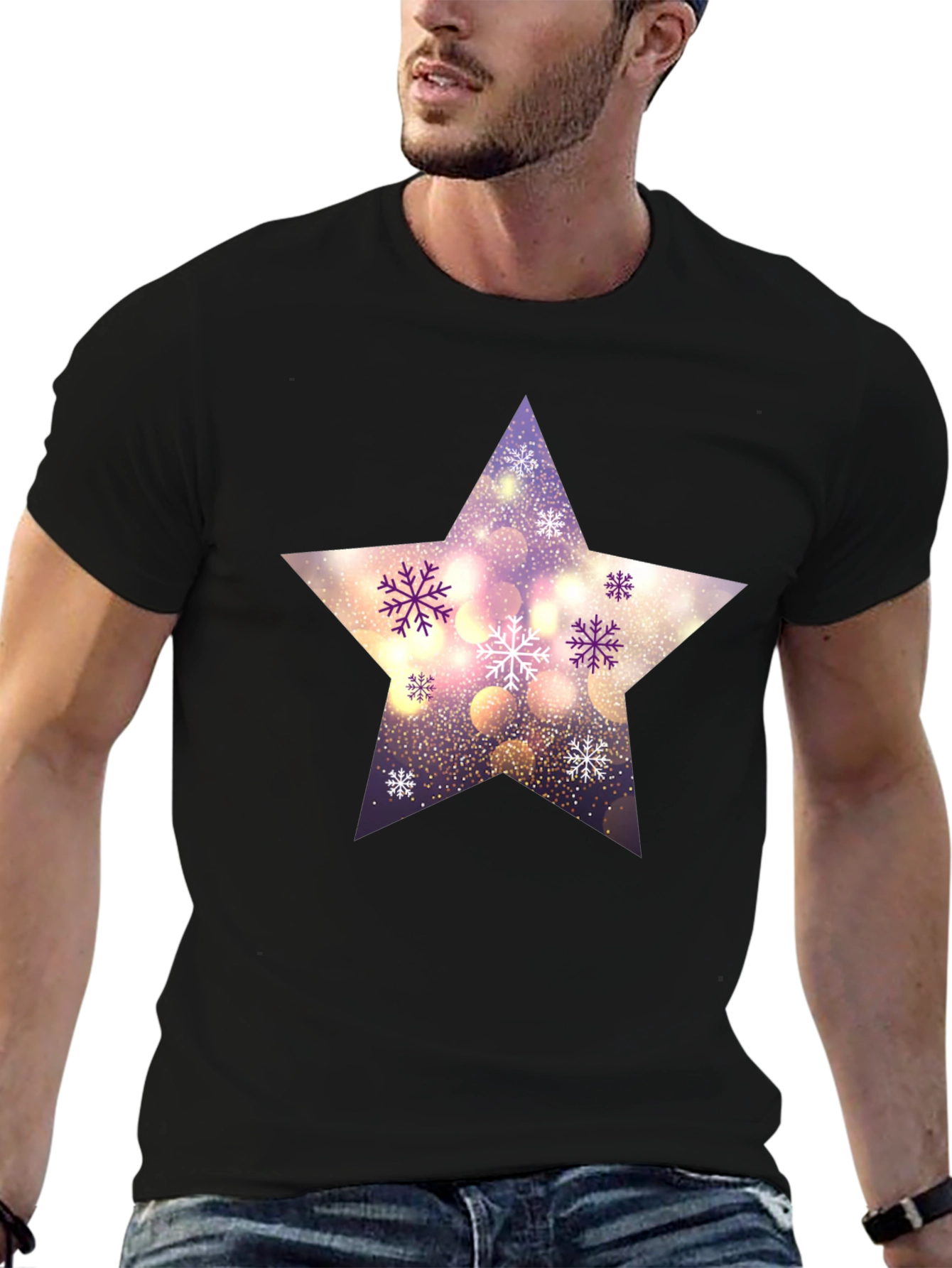 Festive Star Snowflake Graphic Tee