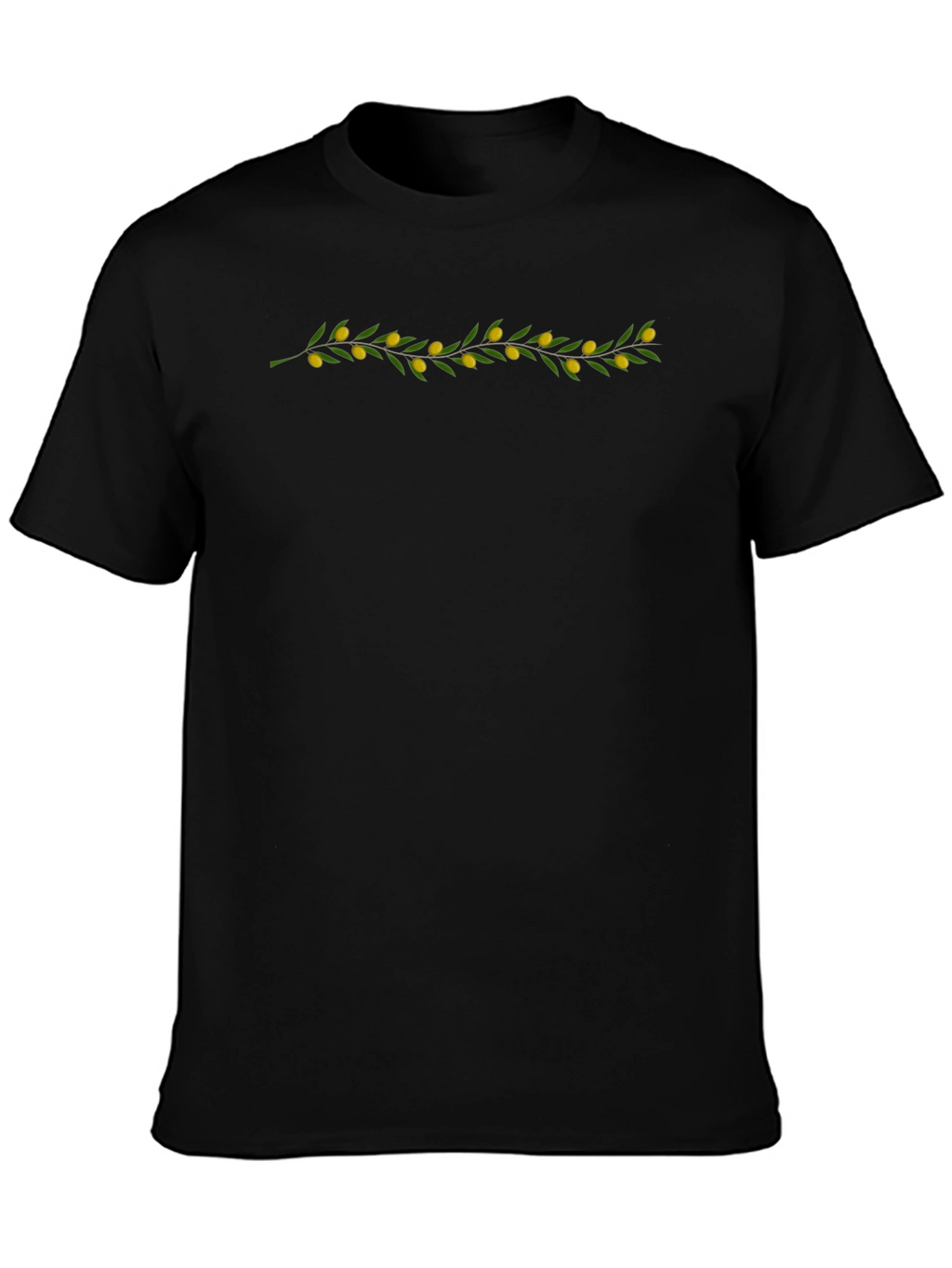 Olive Branch Black T-Shirt
