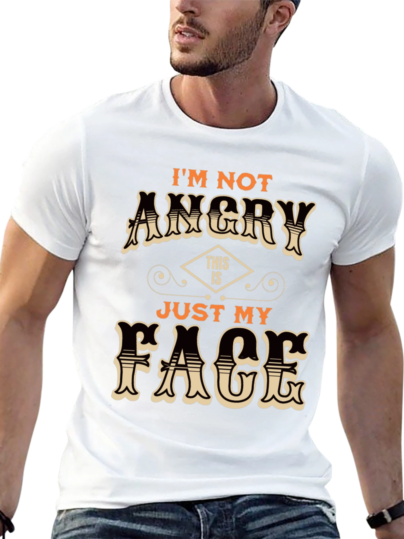 Funny Just My Face Graphic T-Shirt