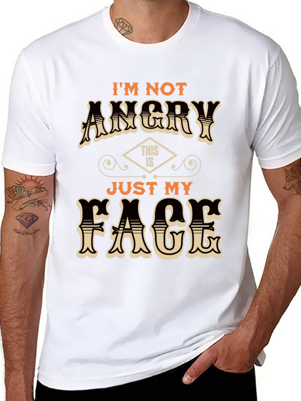 Funny Just My Face Graphic T-Shirt