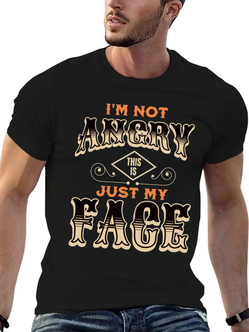 Funny Just My Face Graphic T-Shirt