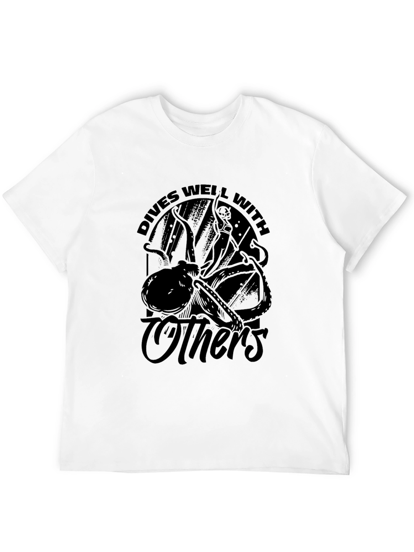Dives Well With Others Black Graphic Tee