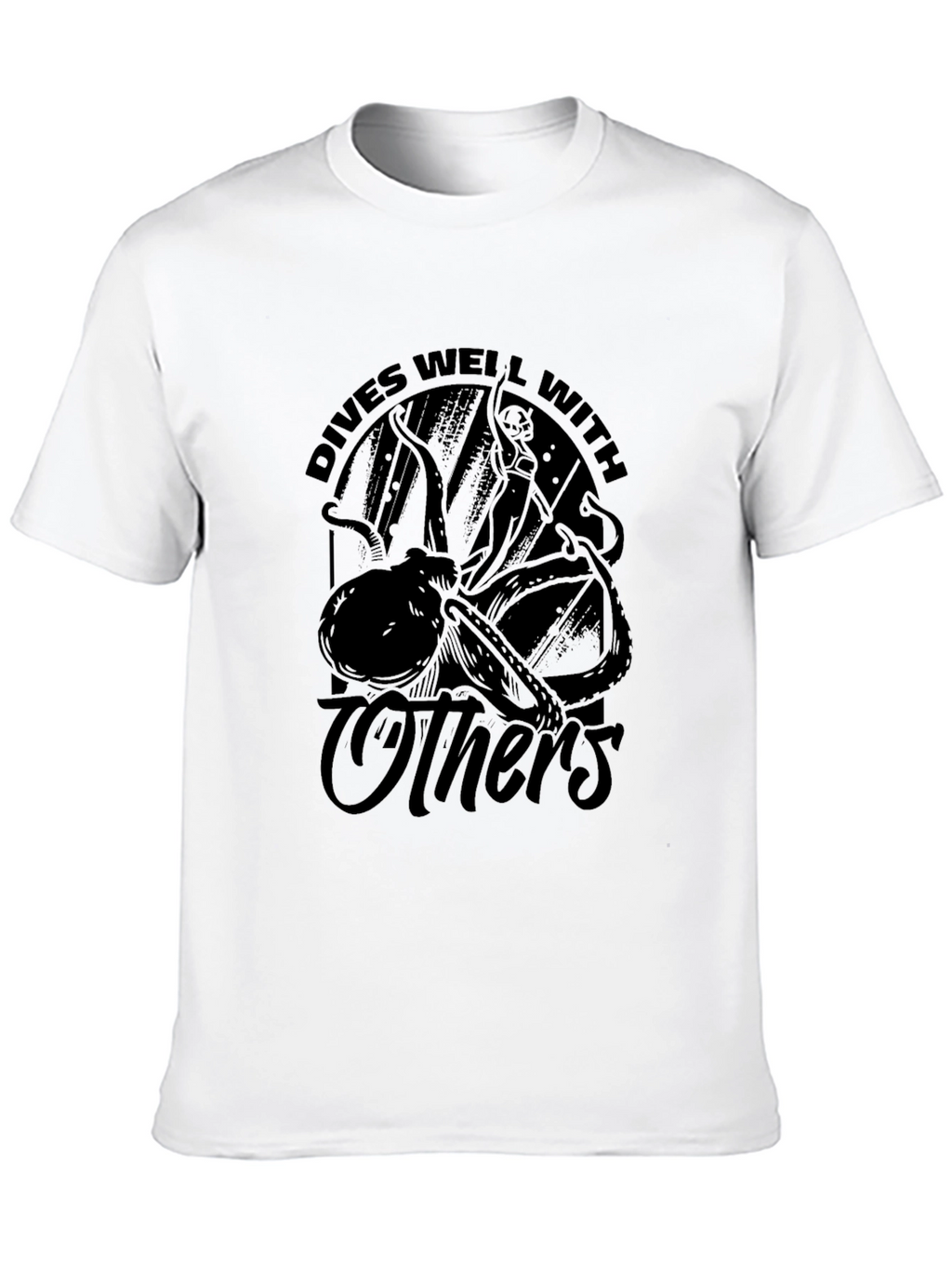 Dives Well With Others Black Graphic Tee