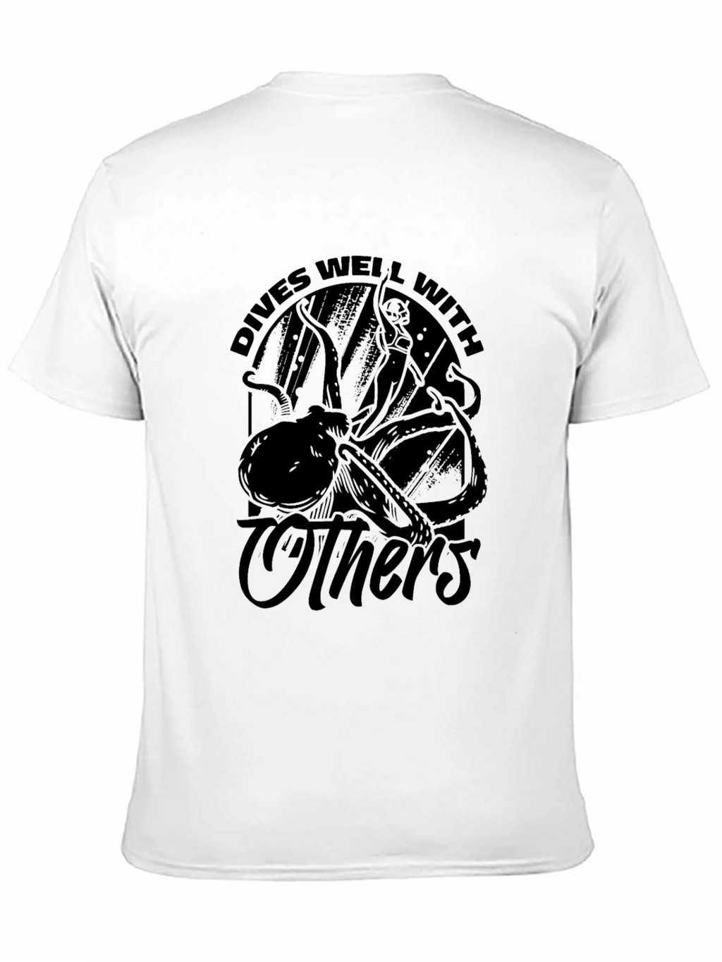 Dives Well With Others Black Graphic Tee