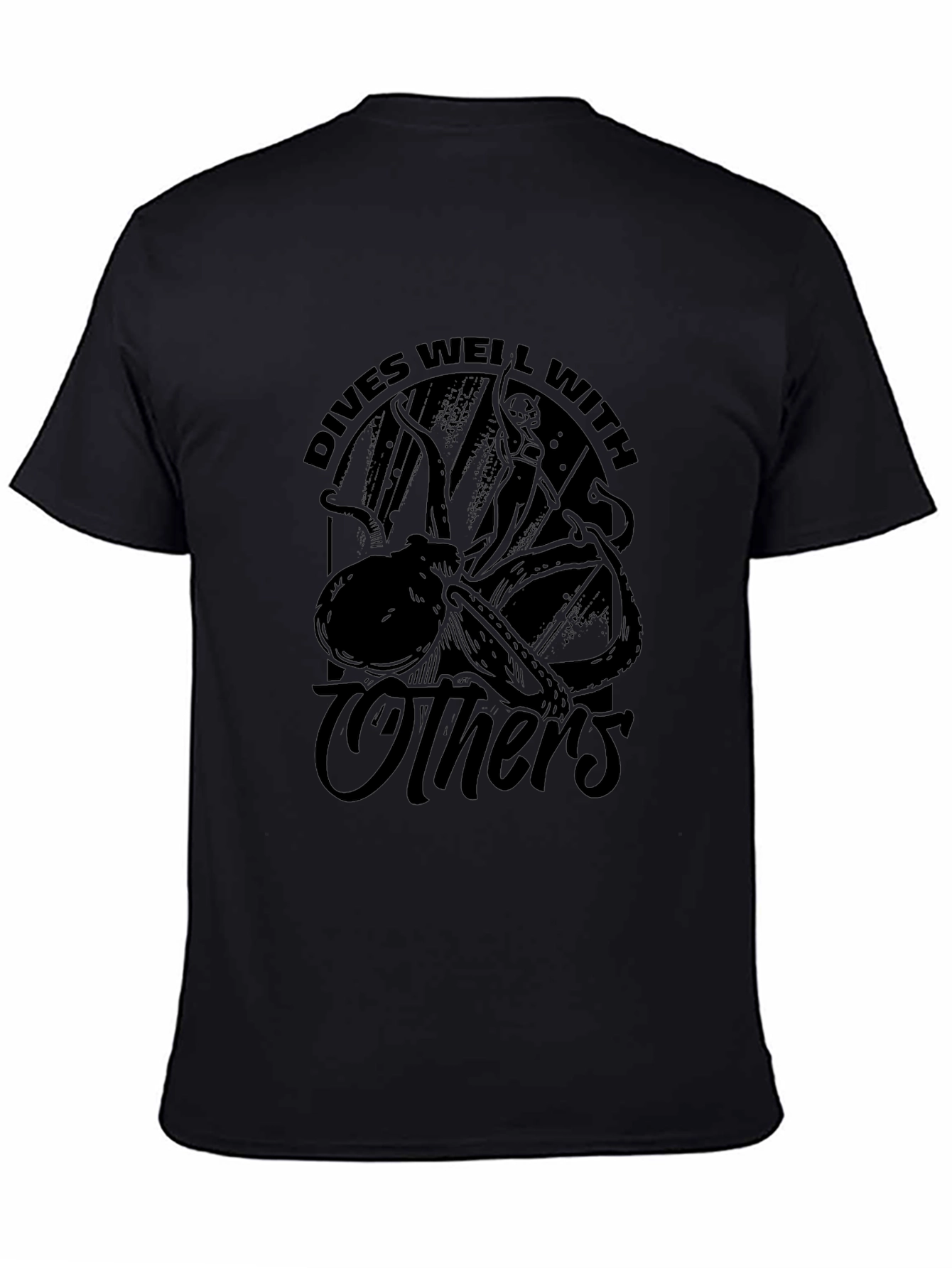 Dives Well With Others Black Graphic Tee