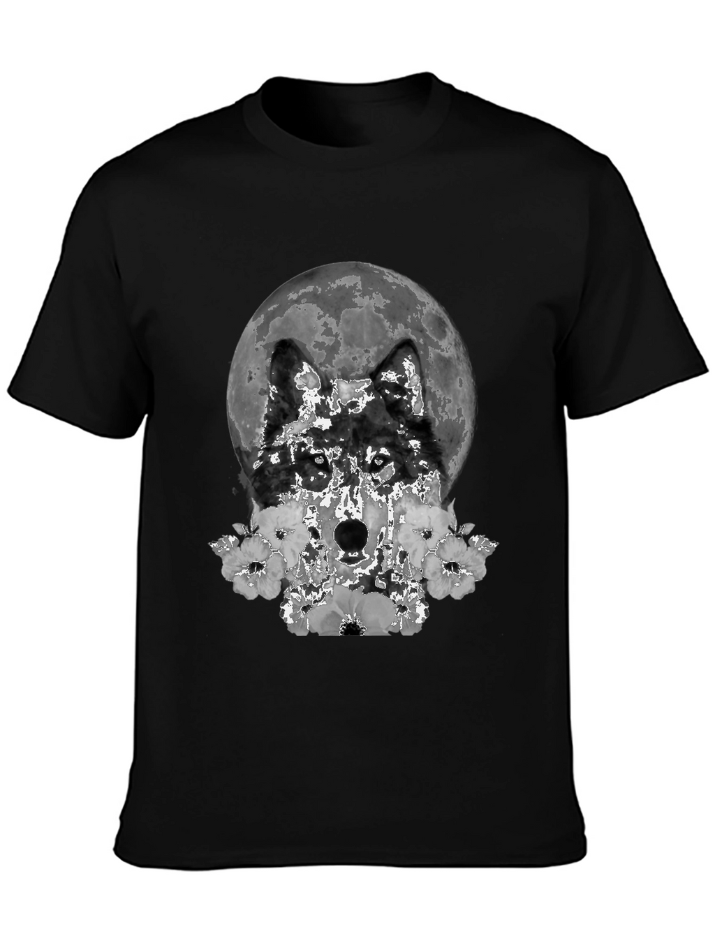 Wolf Moon Floral Graphic T-Shirt
