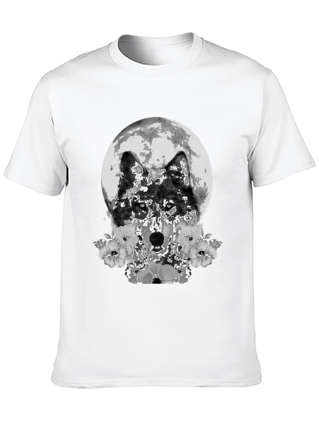 Wolf Moon Floral Graphic T-Shirt