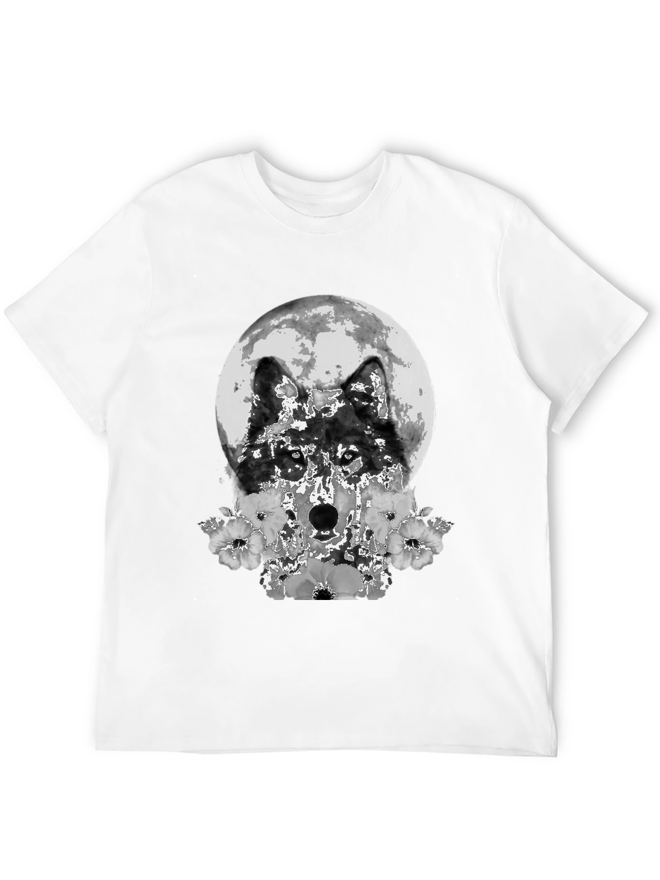 Wolf Moon Floral Graphic T-Shirt