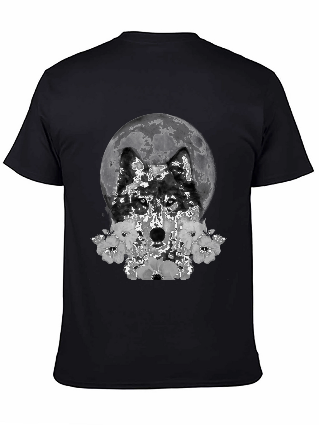 Wolf Moon Floral Graphic T-Shirt