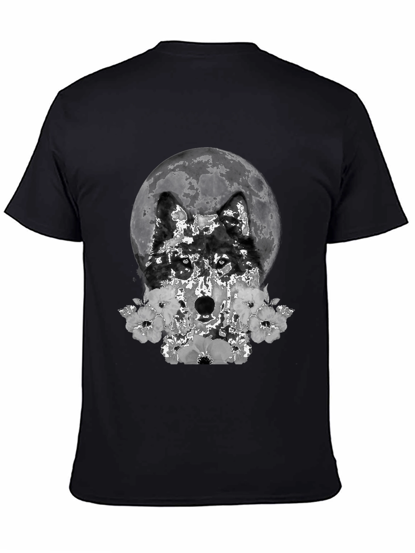 Wolf Moon Floral Graphic T-Shirt