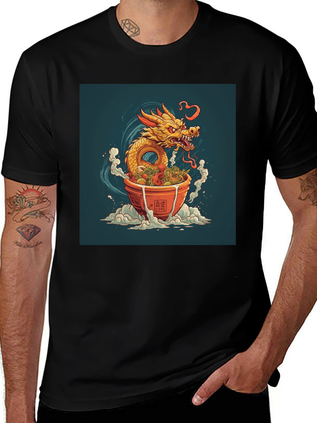 Dragon Ramen T-Shirt - Unique Graphic Tee