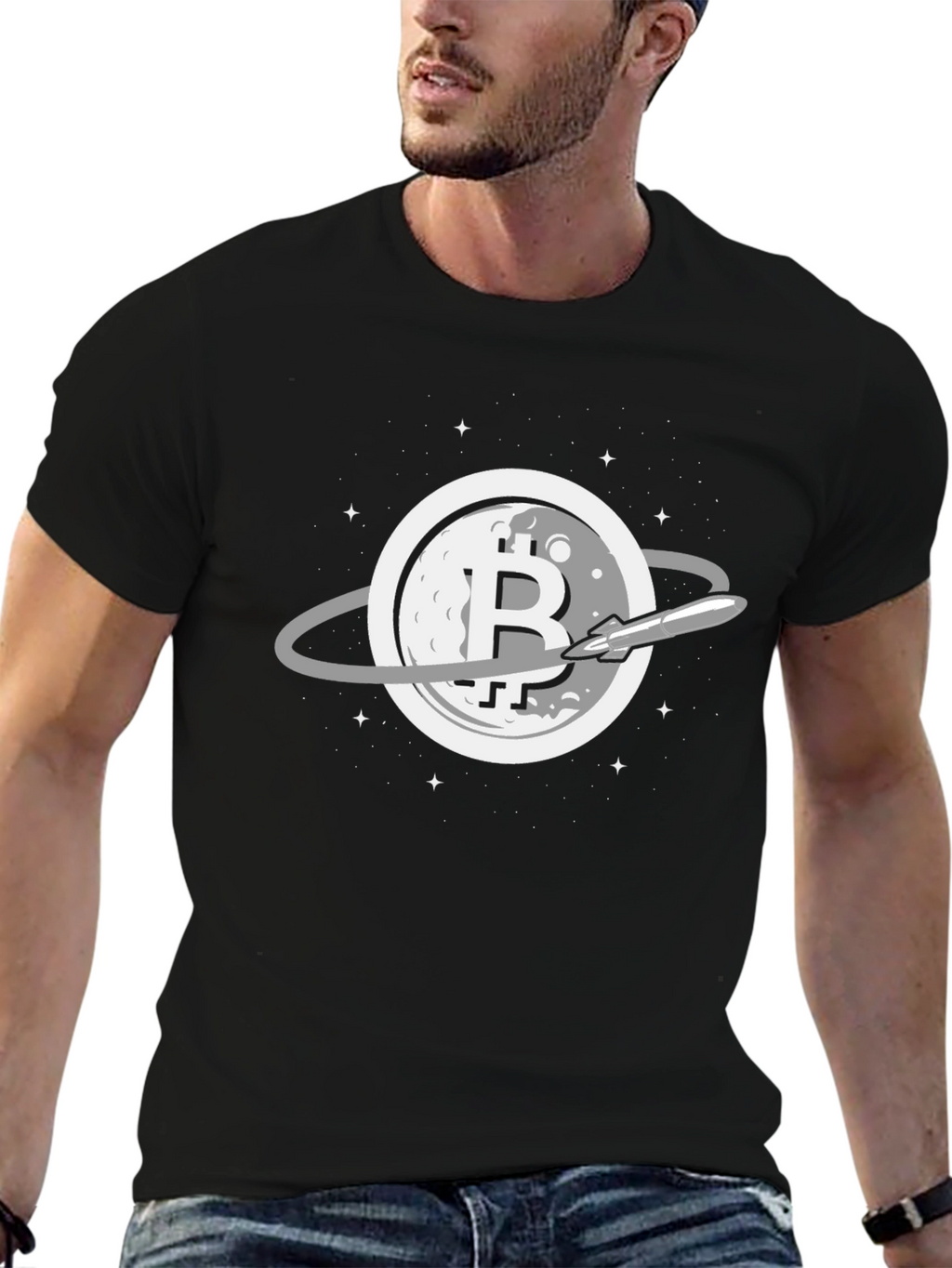 Bitcoin to the Moon T-Shirt - Crypto Rocket!