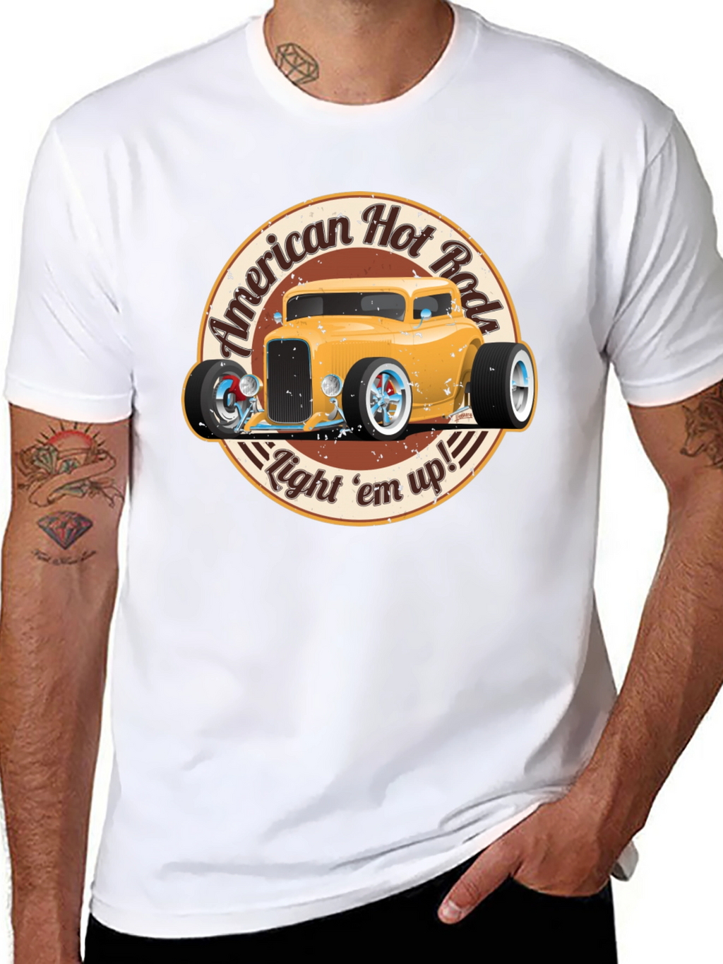 American Hot Rod T-Shirt - Light em up!