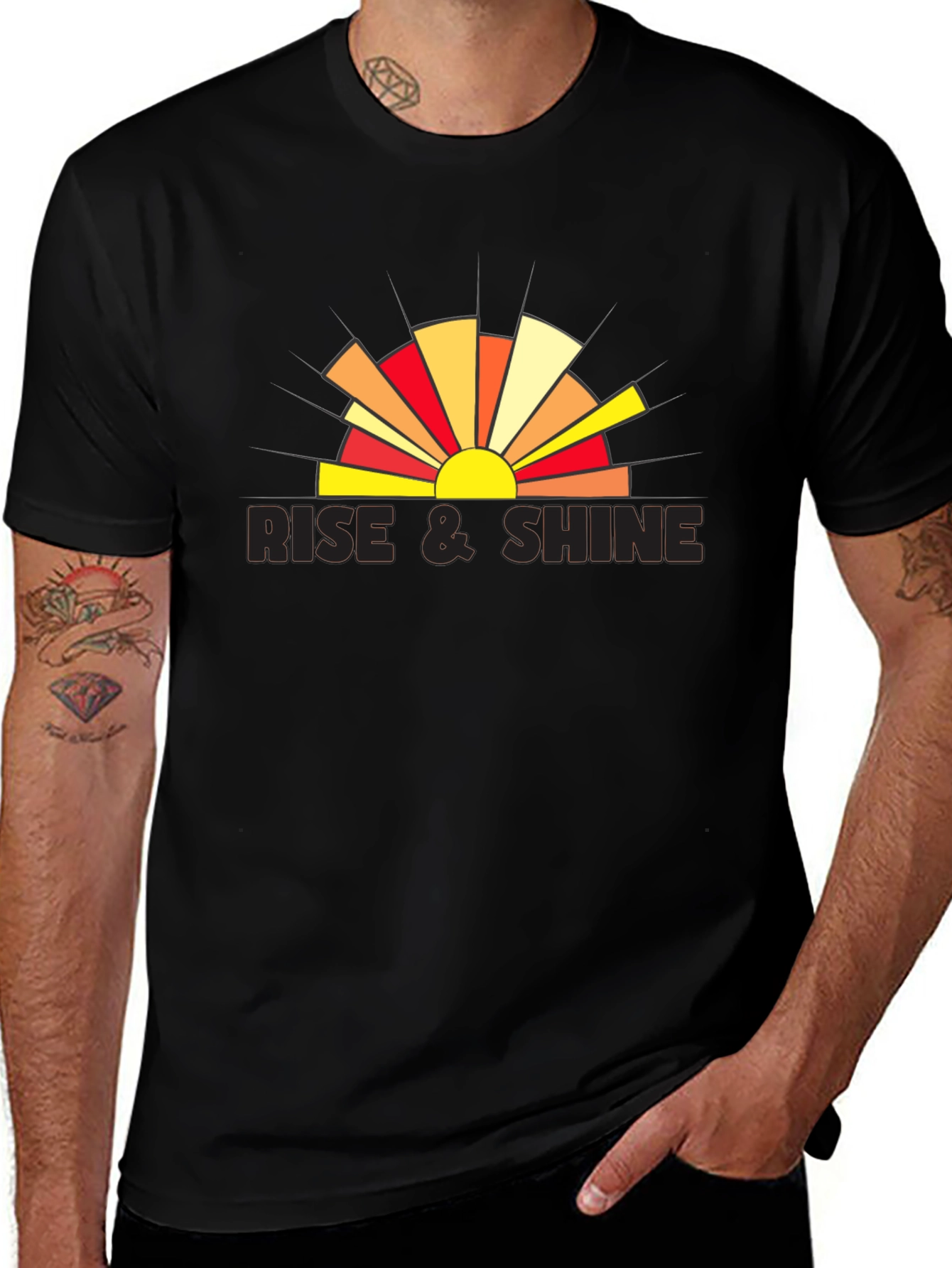Rise & Shine Graphic Tee - Retro Style Shirt