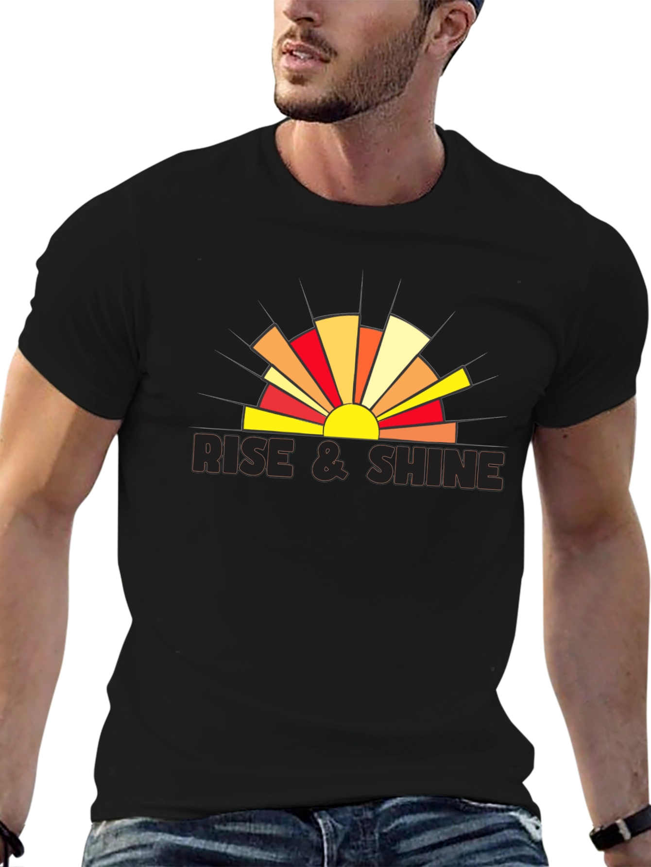 Rise & Shine Graphic Tee - Retro Style Shirt