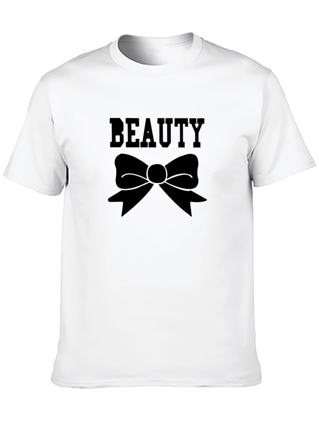 Beauty Bow Black Graphic Tee - Stylish Unisex Shirt