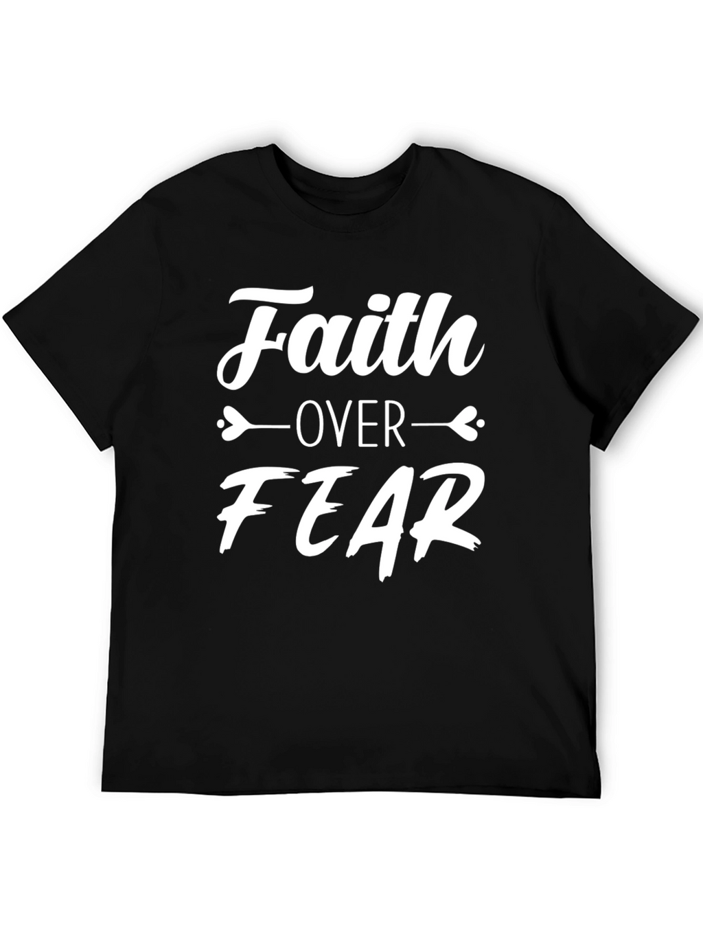 Faith Over Fear Graphic T-Shirt - Black